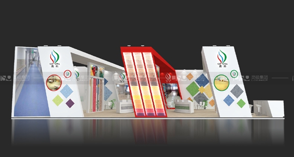 大連高科-地面材料展臺設(shè)計案例