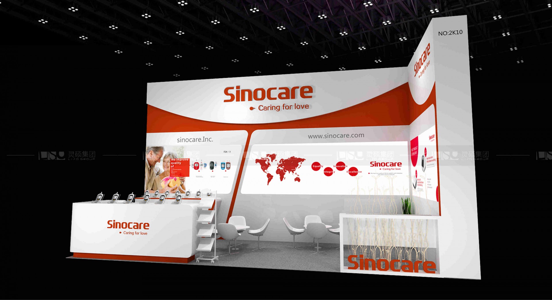 國(guó)外展臺(tái)設(shè)計(jì)搭建-三諾生物