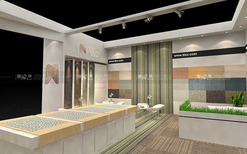 三星紡織-地材展臺設計搭建案例