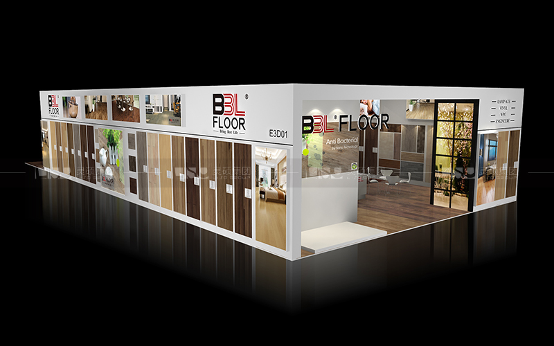貝爾地板-地材展臺設(shè)計搭建案例