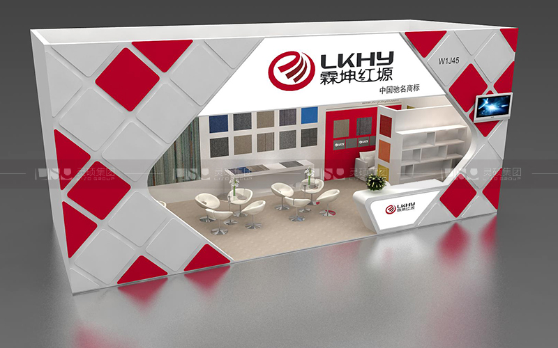 霖坤紅塬-地材展臺設(shè)計(jì)搭建案例