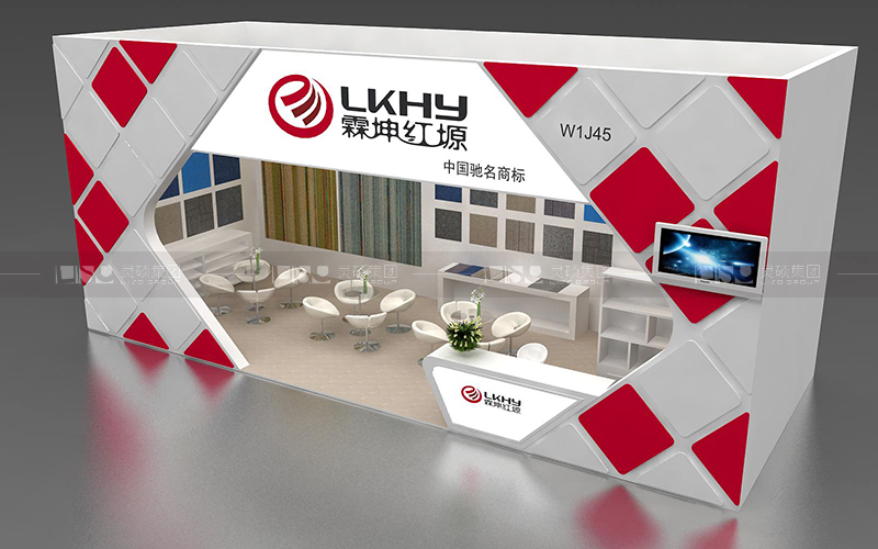 霖坤紅塬-地材展臺設(shè)計(jì)搭建案例