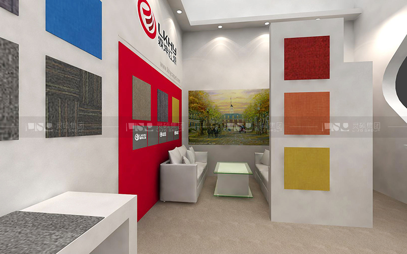 霖坤紅塬-地材展臺設(shè)計(jì)搭建案例