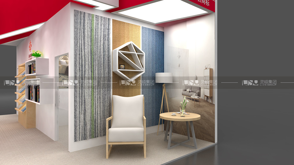 霖坤紅塬-地材展臺設(shè)計搭建案例