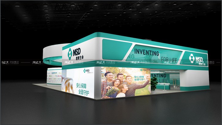 默沙東-上海展會展臺設(shè)計案例